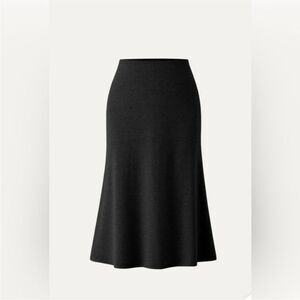 NWT OGL Soft Thermal Pull-On Midi Skirt - Black Size XS